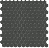 1" Retro Black Matte Hex Mosaic | Glens Falls Tile & Supplies