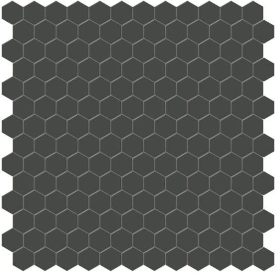 1" Retro Black Matte Hex Mosaic | Glens Falls Tile & Supplies