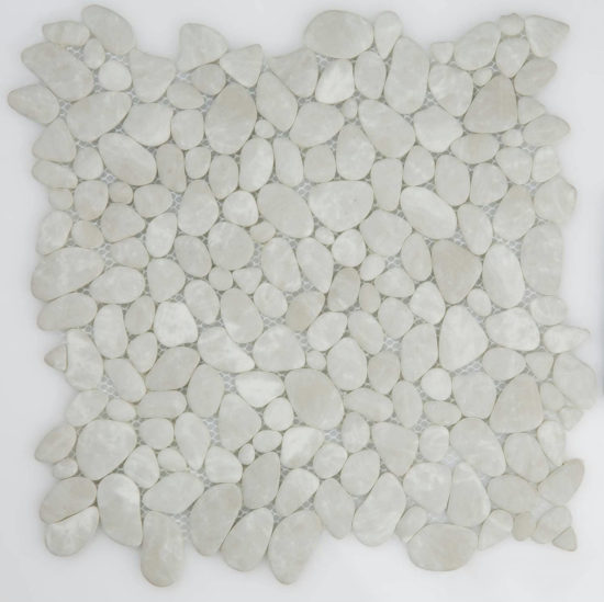 12X12 Light Grey Pebble Mosaic | Glens Falls Tile & Supplies