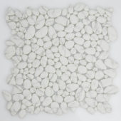 12X12 White Pebble Mosaic | Glens Falls Tile & Supplies