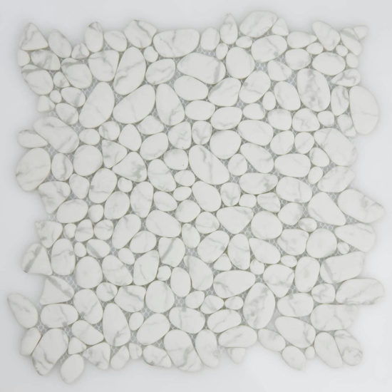 12X12 White Pebble Mosaic | Glens Falls Tile & Supplies