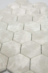 2" Light Grey Hexagon Mosaic | Glens Falls Tile & Supplies