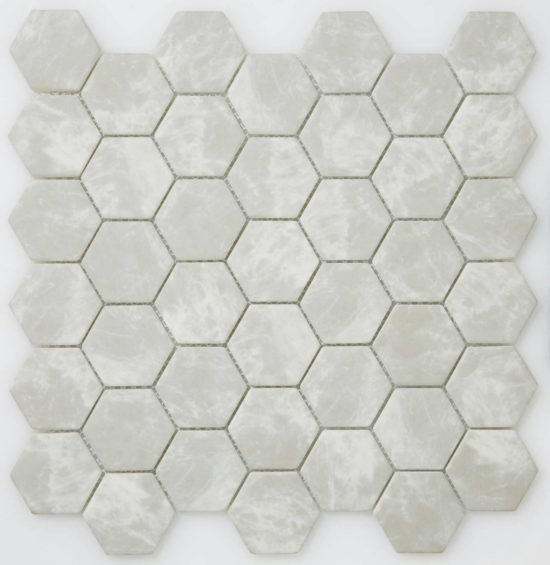 2" Light Grey Hexagon Mosaic | Glens Falls Tile & Supplies