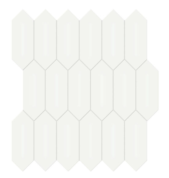 2x5 White Matte Picket Mosaic | Glens Falls Tile & Supplies