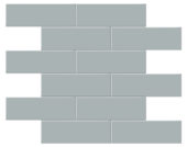 2x6 Cloud Blue Glossy Brick Mosaic | Glens Falls Tile & Supplies