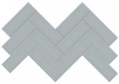 2x6 Cloud Blue Matte Herringbone Mosaic | Glens Falls Tile & Supplies