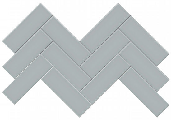 2x6 Cloud Blue Matte Herringbone Mosaic | Glens Falls Tile & Supplies