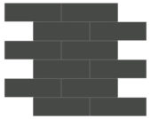 2x6 Retro Black Glossy Brick Mosaic | Glens Falls Tile & Supplies