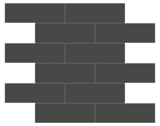 2x6 Retro Black Glossy Brick Mosaic | Glens Falls Tile & Supplies
