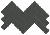 2x6 Retro Black Matte Herringbone Mosaic | Glens Falls Tile & Supplies