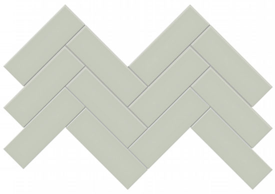 2x6 Soft Sage Glossy Herringbone Mosaic | Glens Falls Tile & Supplies