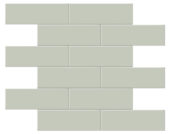 2x6 Soft Sage Matte Brick Mosaic | Glens Falls Tile & Supplies