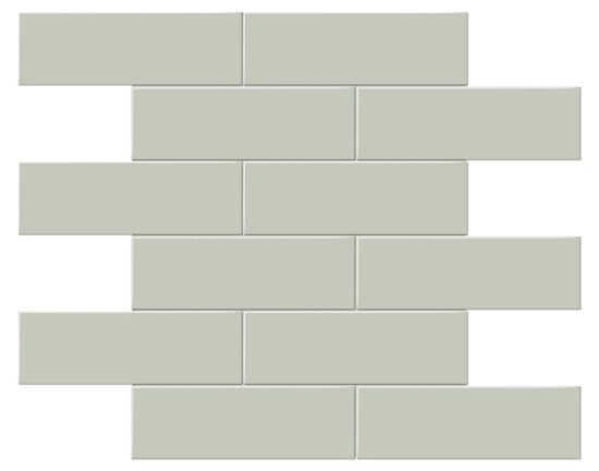 2x6 Soft Sage Matte Brick Mosaic | Glens Falls Tile & Supplies