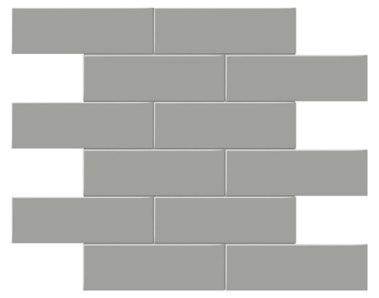 2x6 Taupe Glossy Brick Mosaic | Glens Falls Tile & Supplies