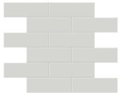 2x6 Warm Grey Glossy Brick Mosaic | Glens Falls Tile & Supplies