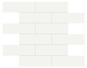 2x6 White Glossy Brick Mosaic | Glens Falls Tile & Supplies