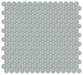 3/4" Cloud Blue Glossy Penny Round Mosaic | Glens Falls Tile & Supplies