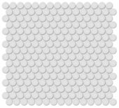 3/4" Gallery Grey Glossy Penny Round Mosaic | Glens Falls Tile & Supplies