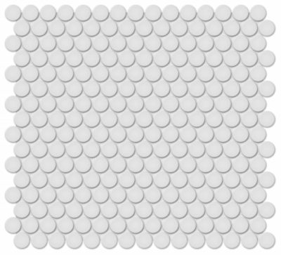 3/4″ Gallery Grey Matte Penny Round Mosaic