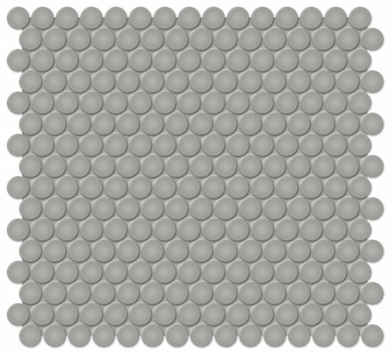 3/4" Taupe Matte Penny Round Mosaic | Glens Falls Tile & Supplies