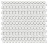 3/4" Vintage Grey Glossy Penny Round Mosaic | Glens Falls Tile & Supplies