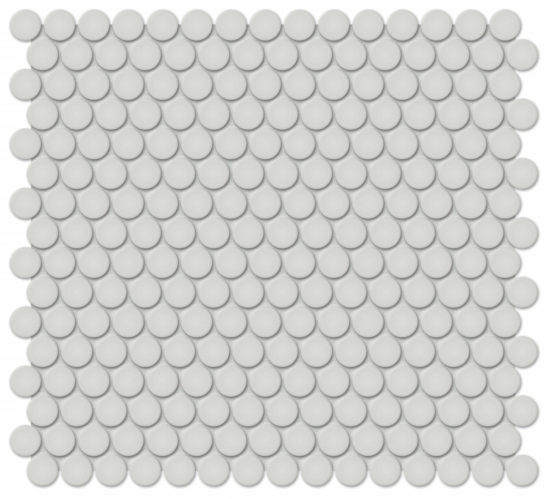 3/4" Warm Grey Matte Penny Round Mosaic | Glens Falls Tile & Supplies
