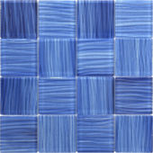 3"X3" Glass Pool Striped Cobalt Blue Mosaic | Glens Falls Tile & Supplies