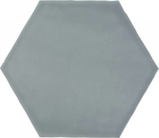6" Argent Sterling Glossy Hexagon