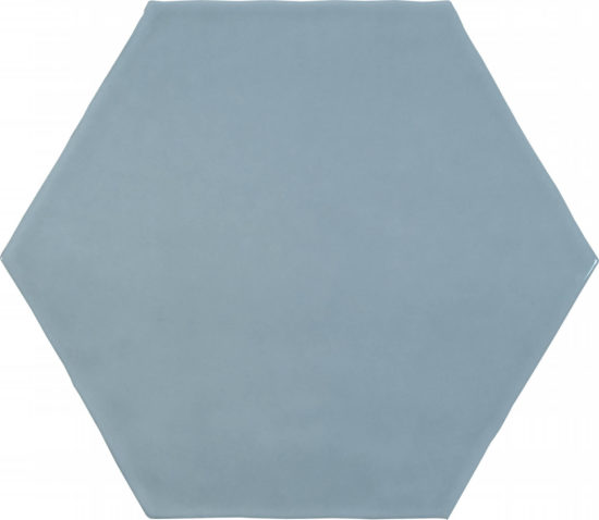 6" Summer Sky Glossy Hexagon
