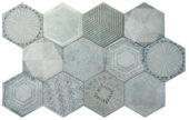 Alma 5.5X6.3 Grey Decor Hexagon | Glens Falls Tile & Supplies