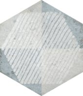 Alma 5.5X6.3 Grey Decor Hexagon | Glens Falls Tile & Supplies