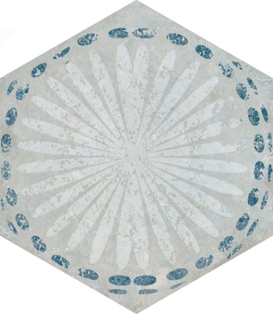 Alma 5.5X6.3 Grey Decor Hexagon | Glens Falls Tile & Supplies