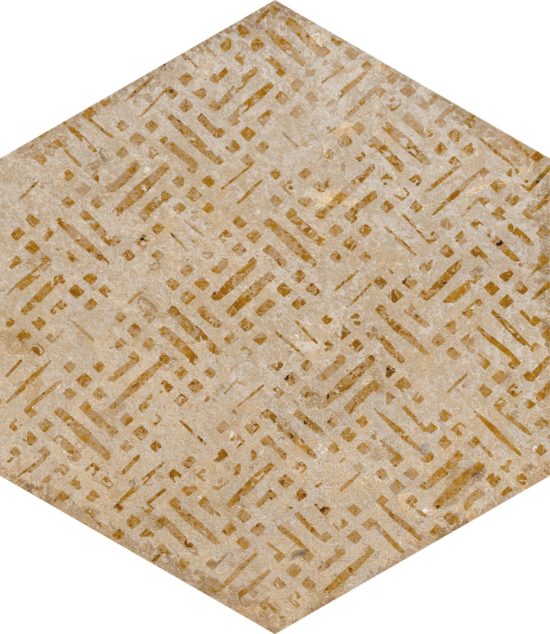 Alma 5.5X6.3 Sand Decor Hexagon | Glens Falls Tile & Supplies