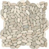 Beige Sliced Matte Pebble Interlocking Mosaic | Glens Falls Tile & Supplies