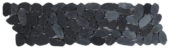 Black Sliced Matte Pebble Interlocking Border | Glens Falls Tile & Supplies