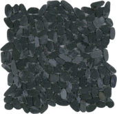 Black Sliced Matte Pebble Interlocking Mosaic | Glens Falls Tile & Supplies