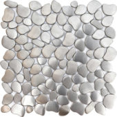Brushed Silver Inox Metal Interlocking Mosaic | Glens Falls Tile & Supplies