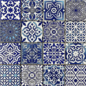 Ceramic Patchwork Diamond Blue Mosaic | Glens Falls Tile & Supplies