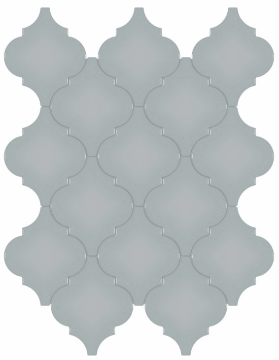 Cloud Blue Glossy Arabesque Mosaic | Glens Falls Tile & Supplies