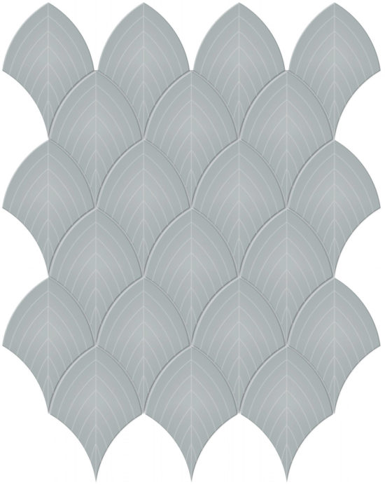 Cloud Blue Glossy Scallop Mosaic | Glens Falls Tile & Supplies