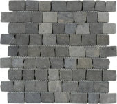 Dark Grey Cubic Brick Marble Interlocking Mosaic | Glens Falls Tile & Supplies