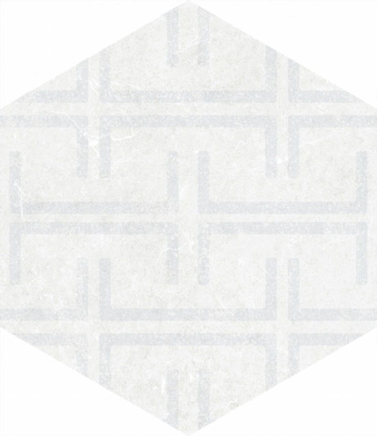 Form 5.5X6.3” White Decor Hexagon | Glens Falls Tile & Supplies