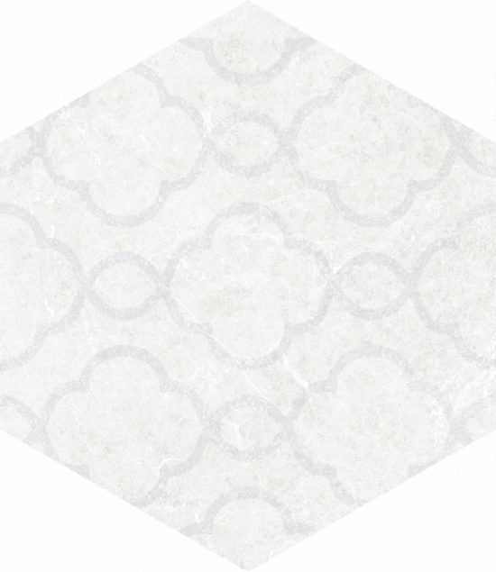 Form 5.5X6.3” White Decor Hexagon | Glens Falls Tile & Supplies