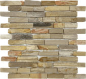 Fossil Wood Baguette Mix Beige Mosaic | Glens Falls Tile & Supplies