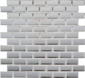 Glass Brick Chrome 1"X2" Mosaic | Glens Falls Tile & Supplies