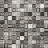 Glass Classic Décor Grey Black Glossy Mosaic | Glens Falls Tile & Supplies