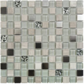 Grey Mix Marble Glass Metal 7/8"X7/8" Mosaic | Glens Falls Tile & Supplies