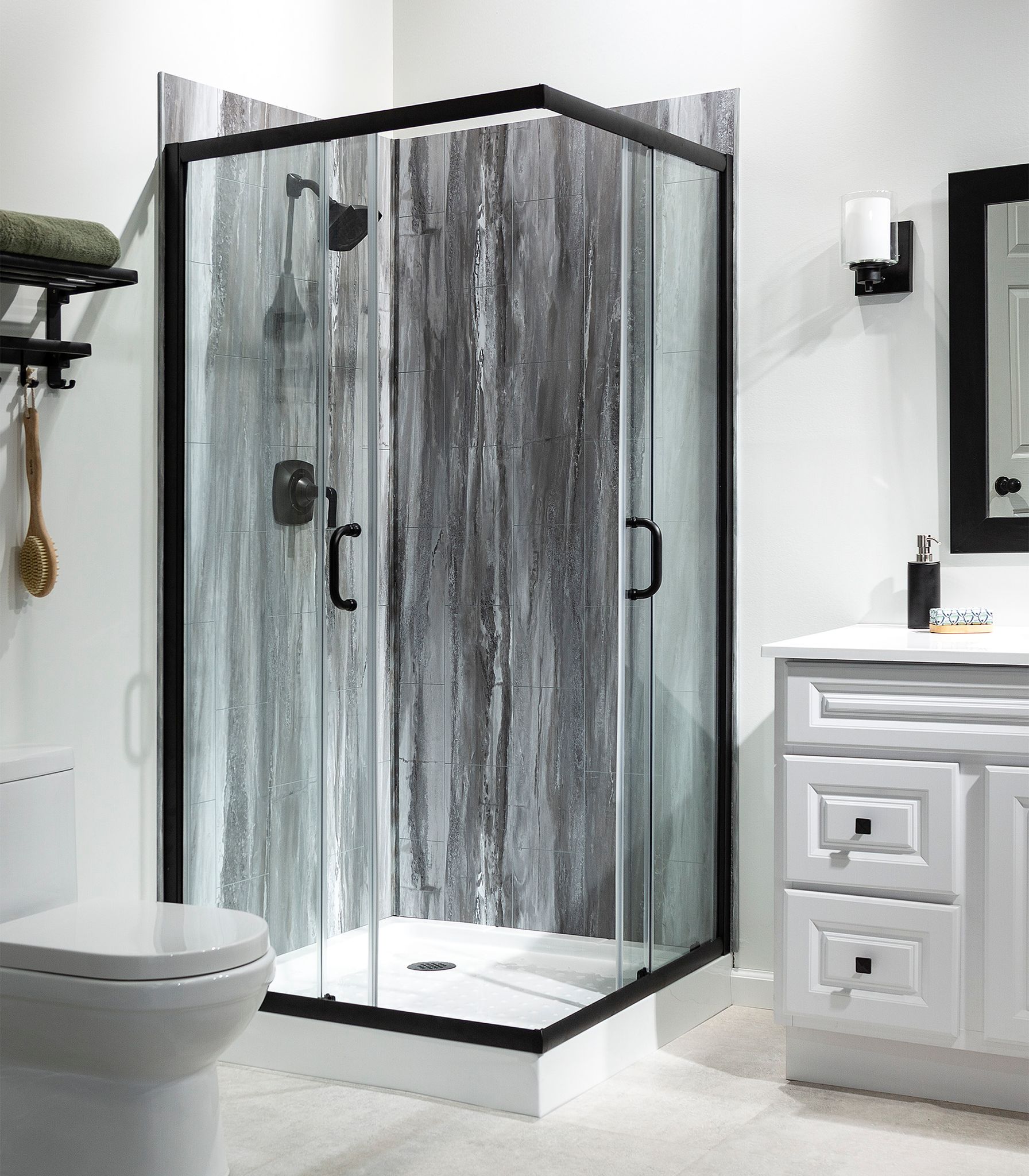 Hermitage Granite Shower Wall Kit 36x60x78 | Glens Falls Tile & Supplies