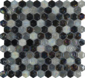 Hexagon Mix Grey Glass Interlocking Mosaic | Glens Falls Tile & Supplies