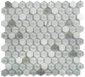 Hexagon White Glass Mosaic | Glens Falls Tile & Supplies